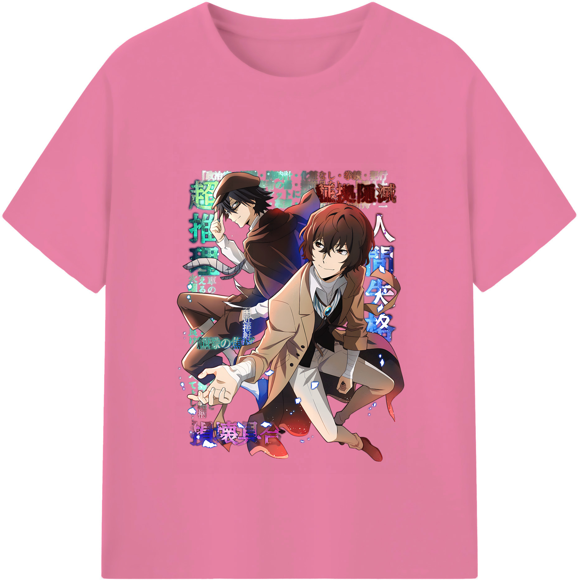 （画像用） 文豪ストレイドッグス Bungo Stray Dogs 綿100％半袖Tシャツ（フロントプリント）
